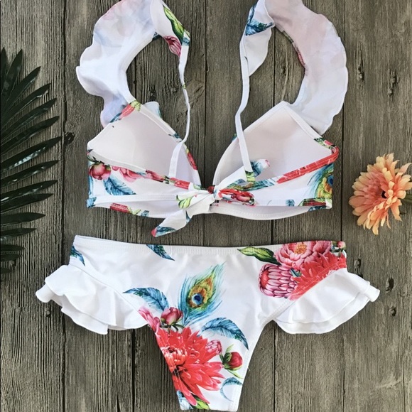 ♦️⛱Sweet Girl Floral Wavy Bikini - Picture 3 of 8